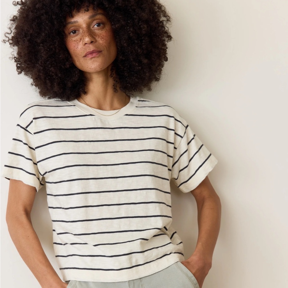 Marine Layer Sadie Vintage Slub Crop Tee
